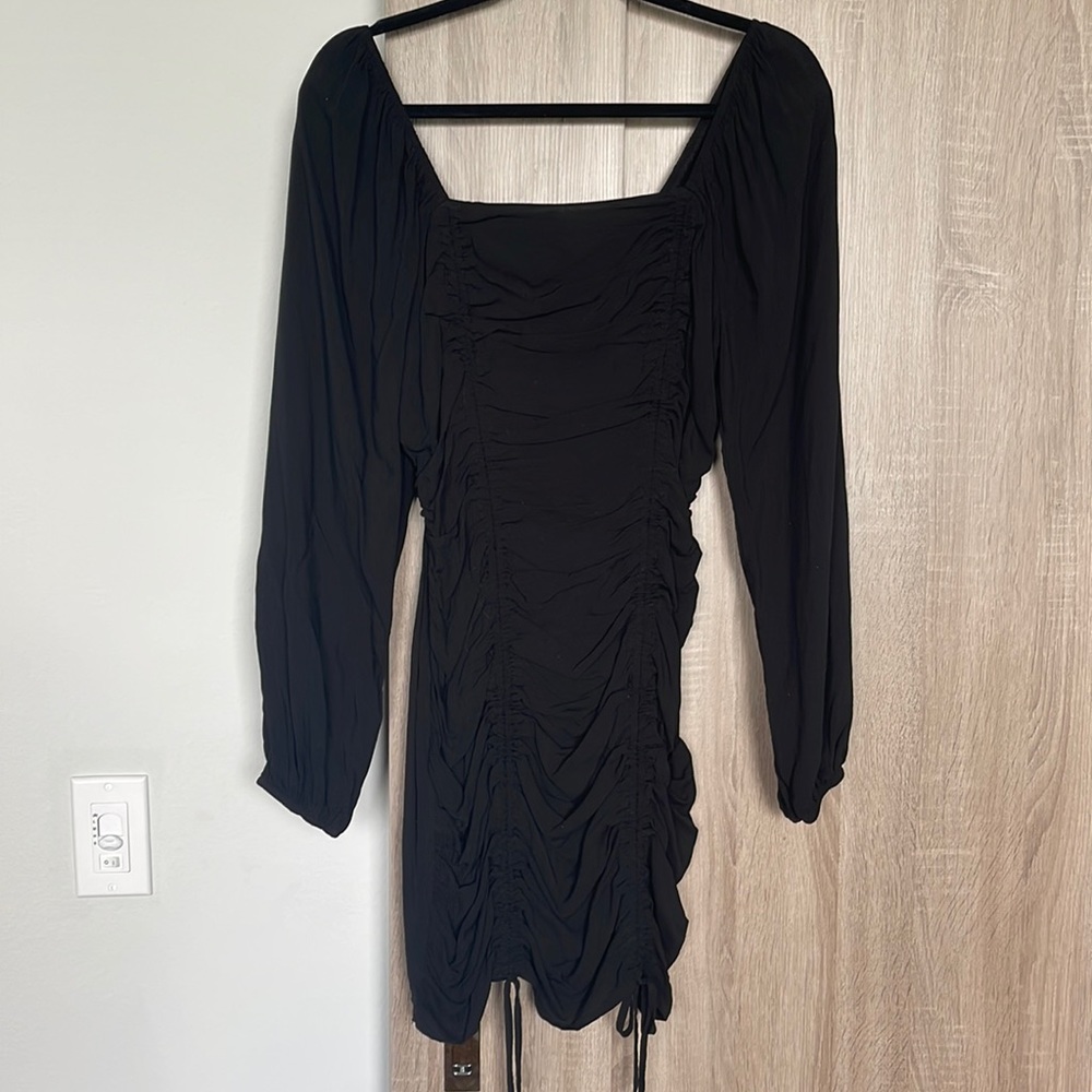 Bodycon Mini Dress with Puff Sleeves